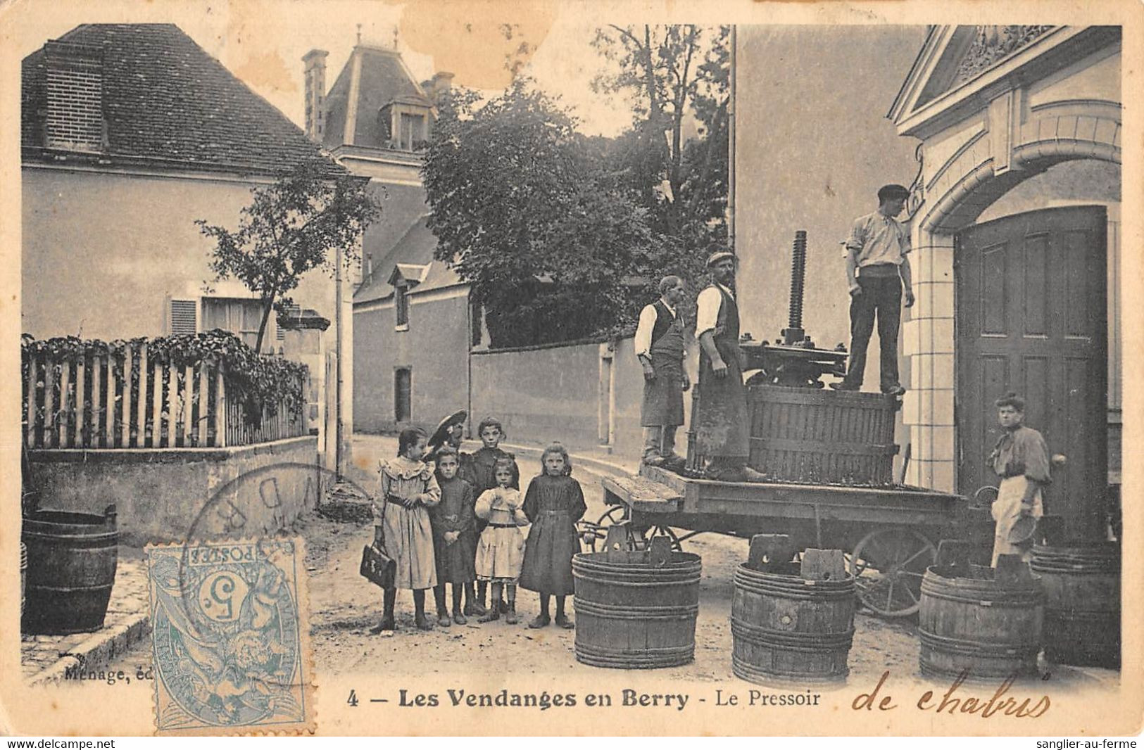 CPA 18 LES VENDANGES EN BERRY LE PRESSOIR - Sonstige & Ohne Zuordnung