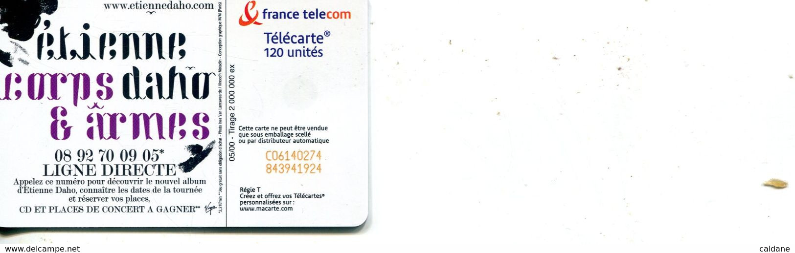 TELECARTE  France Telecom 120 UNITES.   2.000.000 EX. - Culture