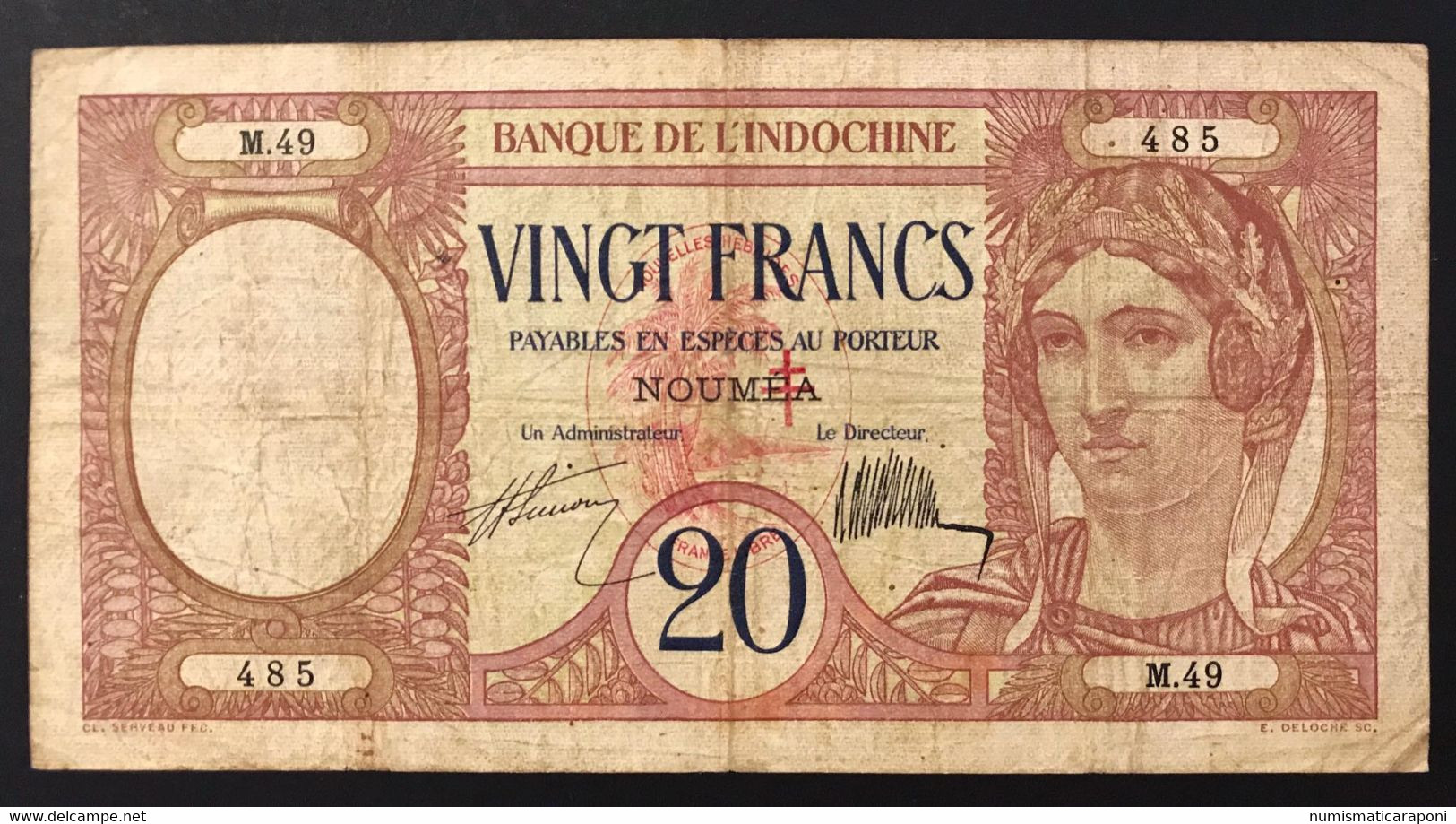 NUOVE EBRIDI New Hebrides 20 FRANCHI 1941 Pick#6 Lotto.1147 - Zonder Classificatie