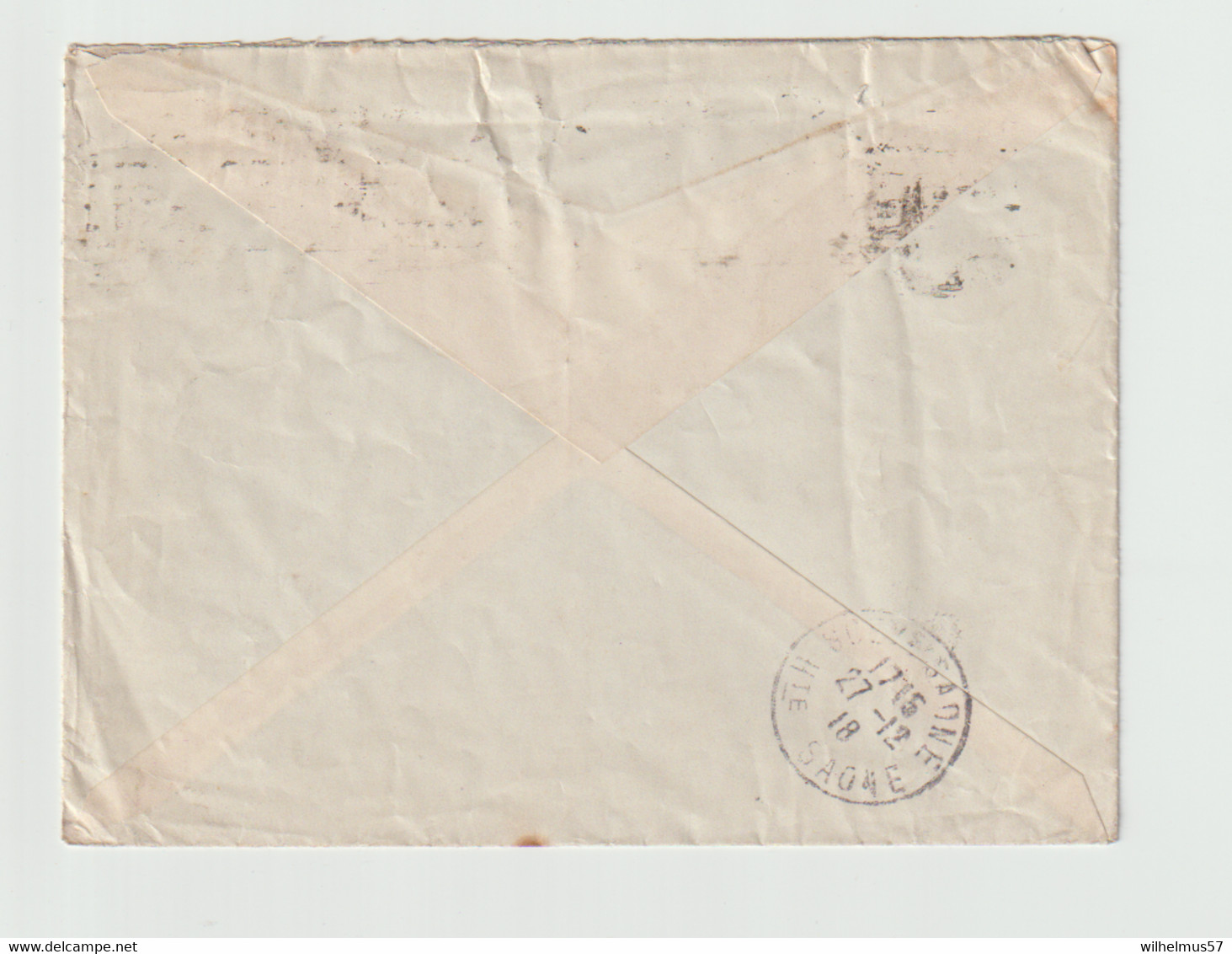 (WE645.28) Enveloppe 1918 U.S. Armée Officers Mail Par US Air Service  Cachet Censure USA Vers Hte Saone - 1. Weltkrieg 1914-1918