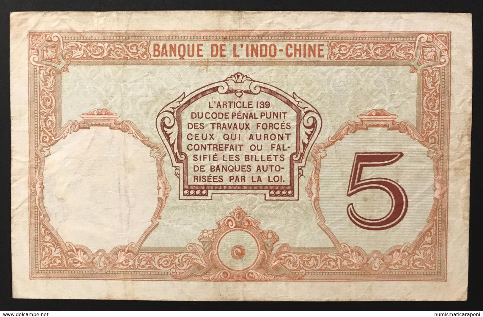 NUOVE EBRIDI New Hebrides 5 FRANCHI 1941 Pick#4 Lotto.920 - Non Classés