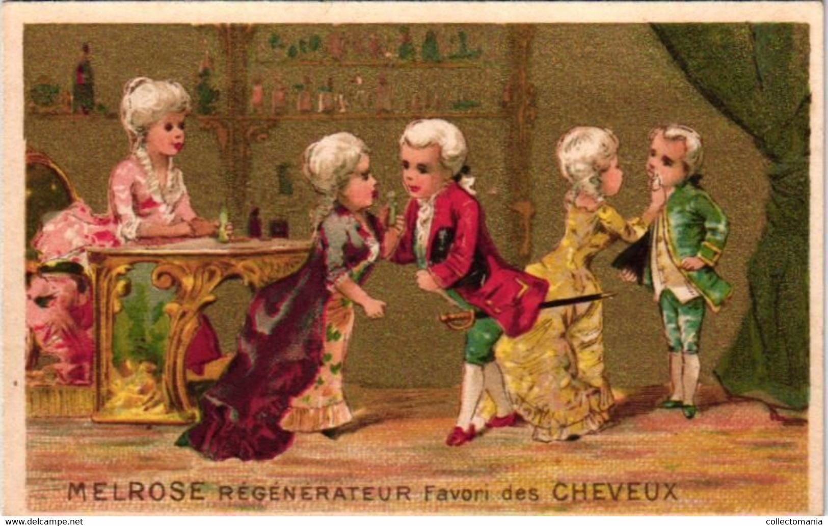 5 Cards MELROSE Régénérateur Favori Des Cheveux   Rue Etienne Marcel Paris Litho Chromos Parfum Haar - Hair Perfume - Ohne Zuordnung