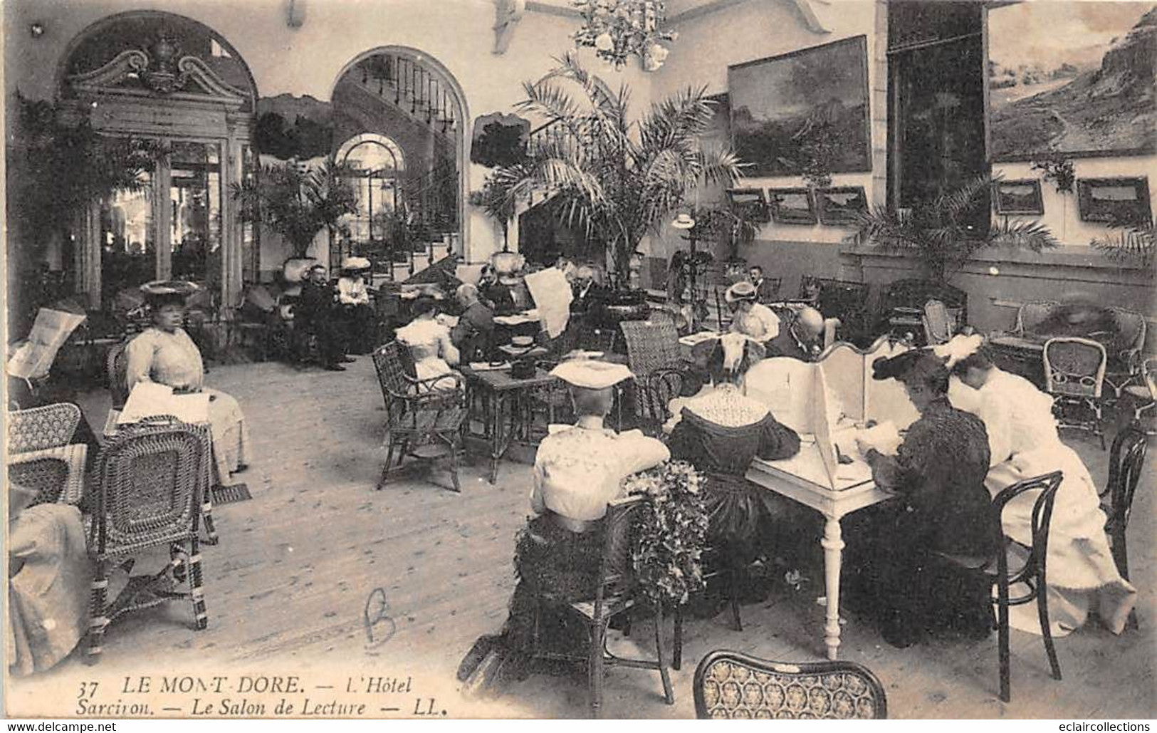 Le Mont Dore           63        Hôtel Sarciron. Le Salon De Lecture     (voir Scan) - Le Mont Dore