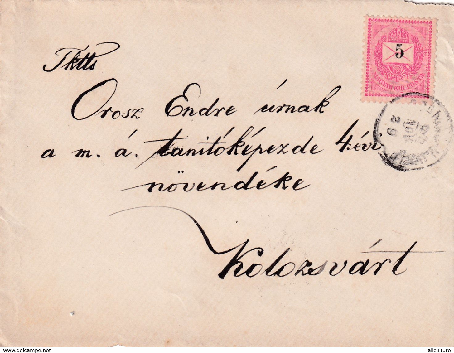 A8089-  LETTER TO KOLOZSVAR, USED STAMP ON COVER 1893 MAGYAR POSTA VINTAGE - Cartas & Documentos