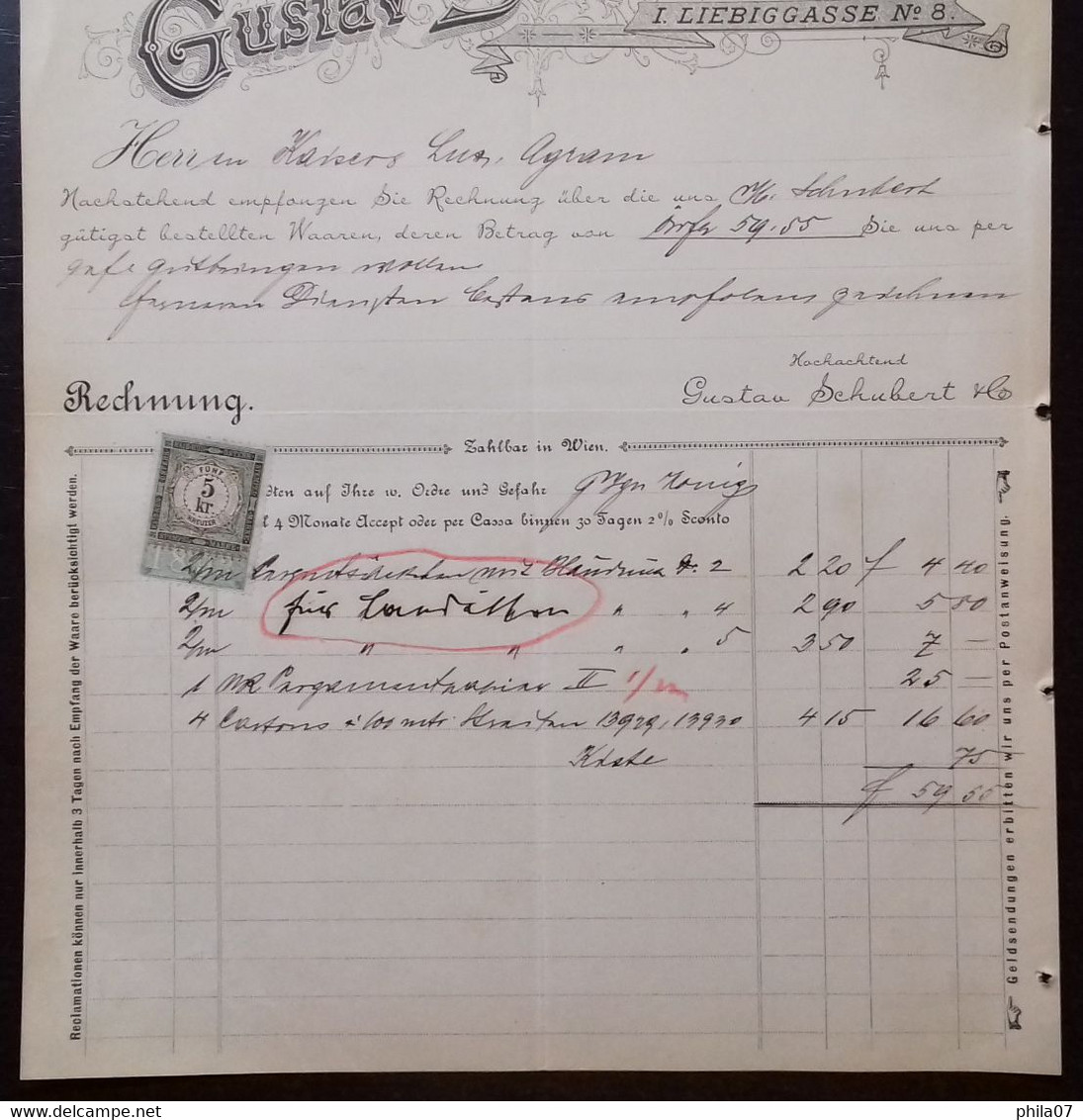 Paper Goods & Paper Bags Factory - Gustav Schubert & Co., Wien 1894. Papierwaren & Papiersacke - Fabrik - Andere & Zonder Classificatie