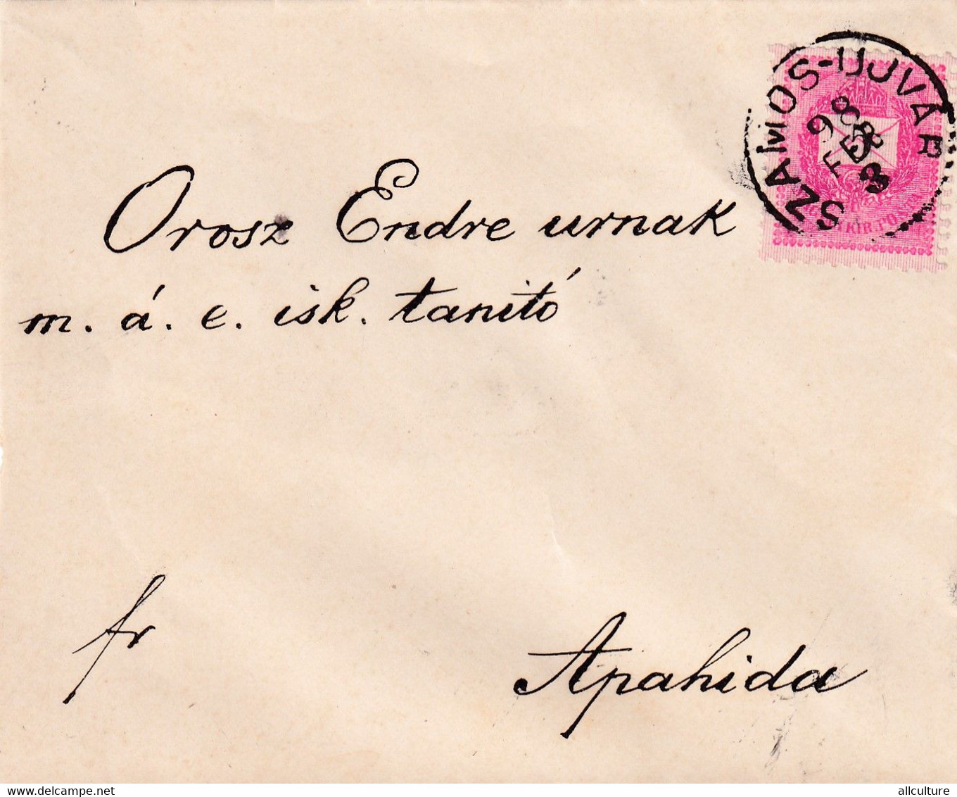 A8103- LETTER SENT TO APAHIDA, SZAMOS-UJVAR 1898 USED STAMP ON COVER MAGYAR POSTA STAMP VINTAGE - Covers & Documents