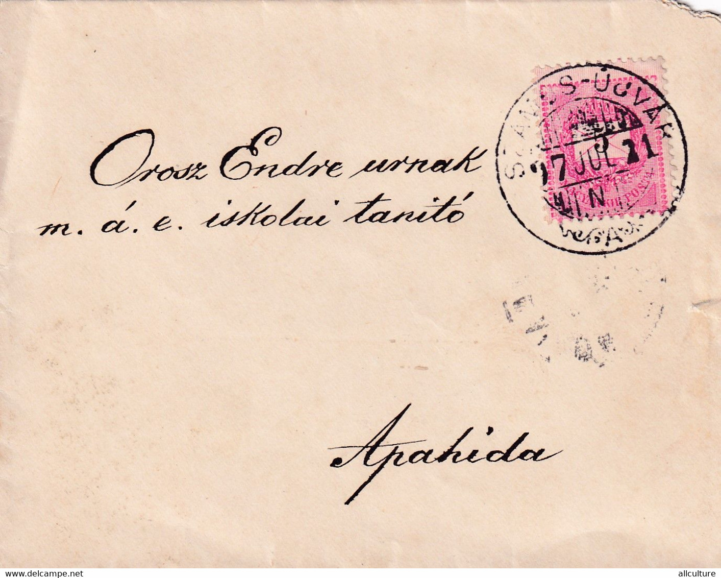 A8104- LETTER SENT TO APAHIDA, SZAMOS-UJVAR 1897 USED STAMP ON COVER MAGYAR POSTA STAMP VINTAGE - Brieven En Documenten