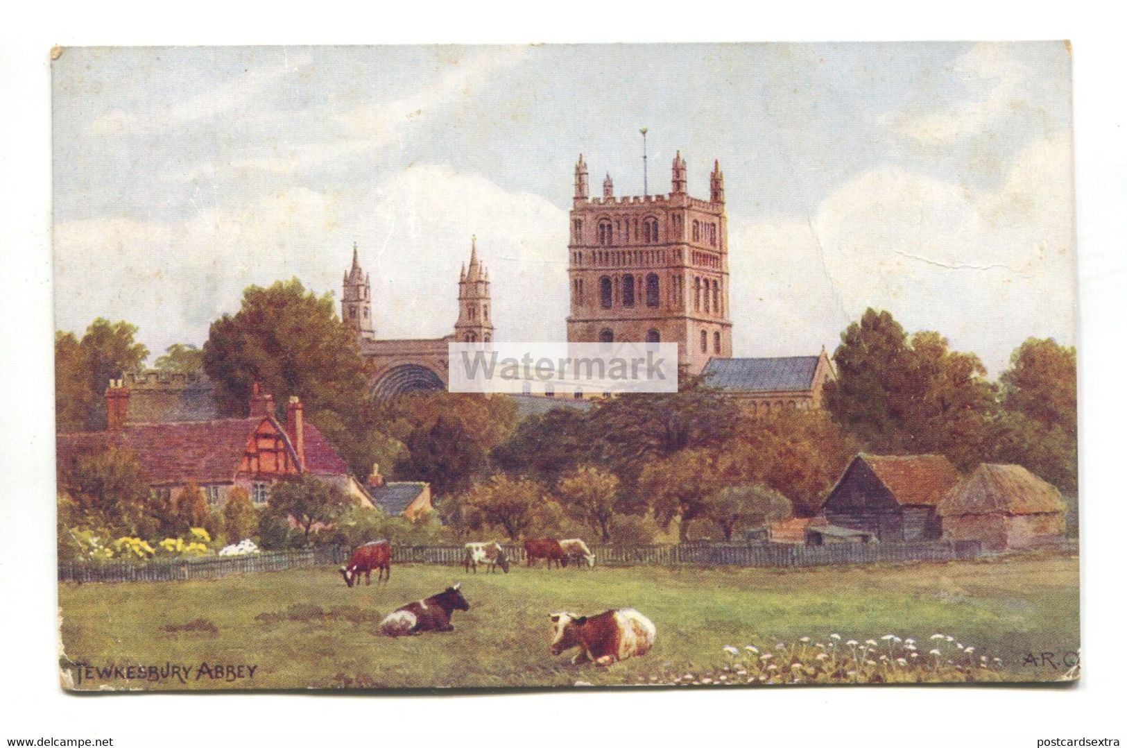 A R Quinton Postcard No. 1313 - Tewkesbury Abbey - C1930's - Quinton, AR