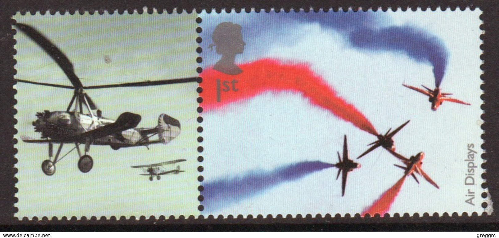 Great Britain 2008 Single 1st Smiler Sheet Commemorative Stamp With Labels From The Air Display Set In Unmounted Mint. - Personalisierte Briefmarken