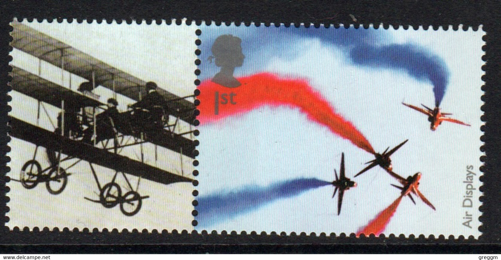 Great Britain 2008 Single 1st Smiler Sheet Commemorative Stamp With Labels From The Air Display Set In Unmounted Mint. - Personalisierte Briefmarken