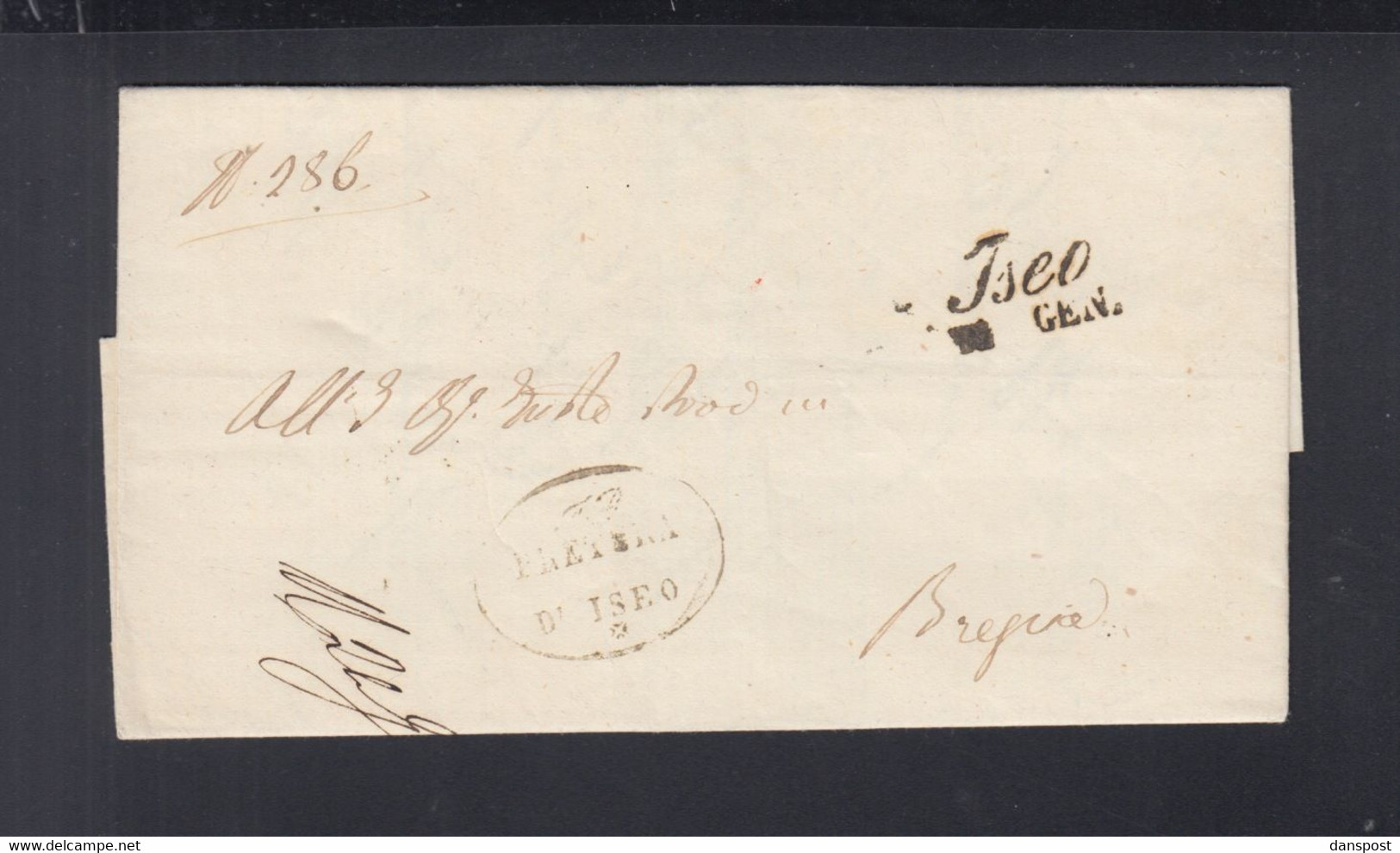 Italien Italia Faltbrief 1855 Iseo - Zonder Classificatie