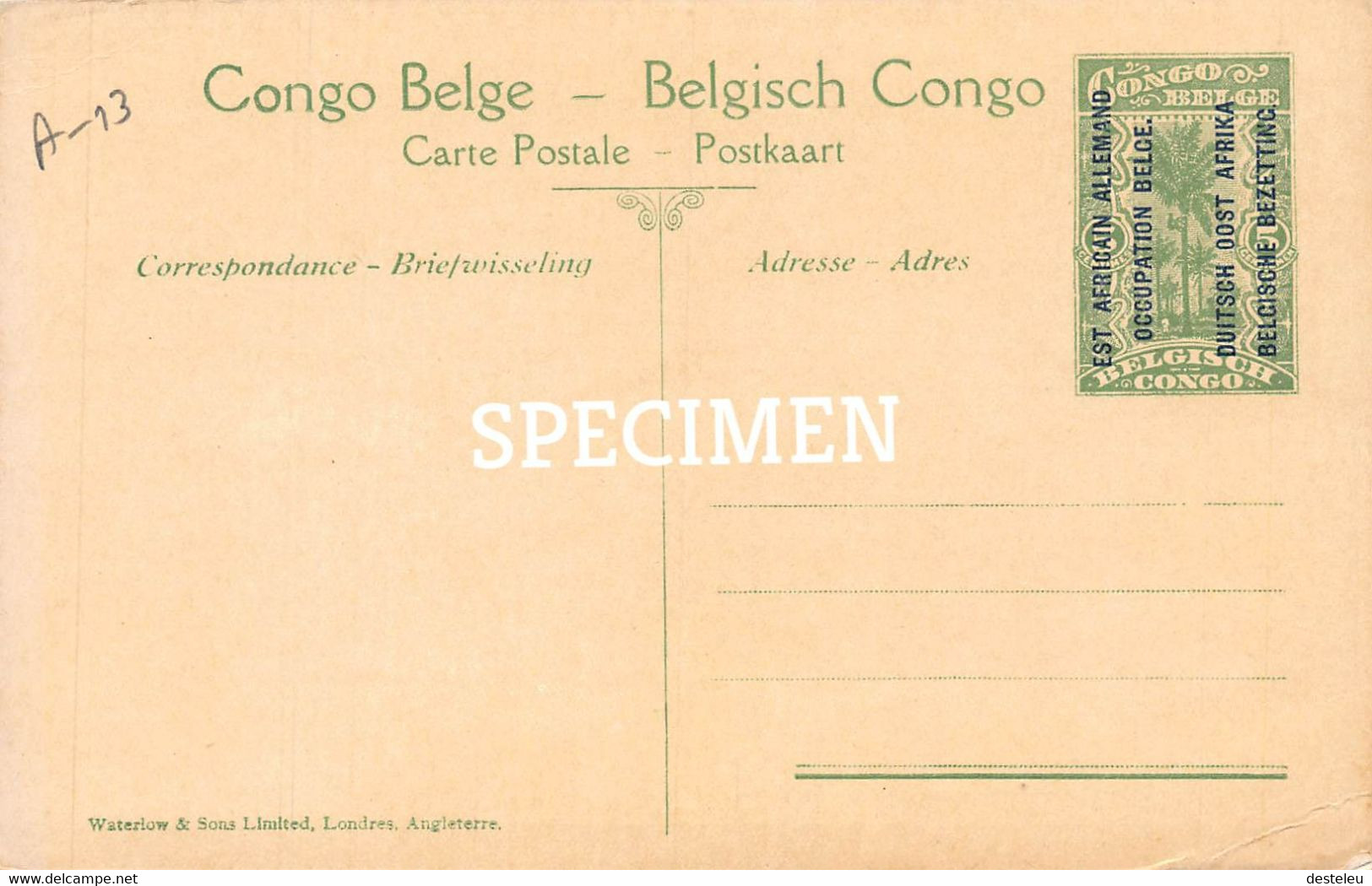 Est Africain Allemand - La Kagera - Ruanda- 5 Centimes Stamp - Ruanda-Burundi