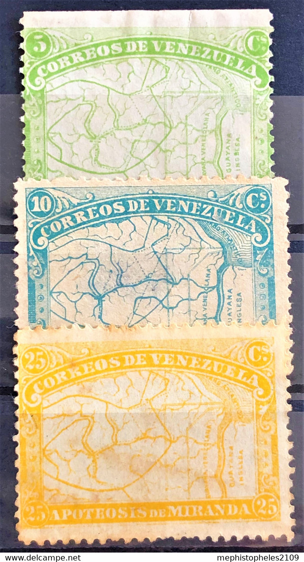 VENEZUELA 1896 - MLH - Sc# 137-139 - Venezuela