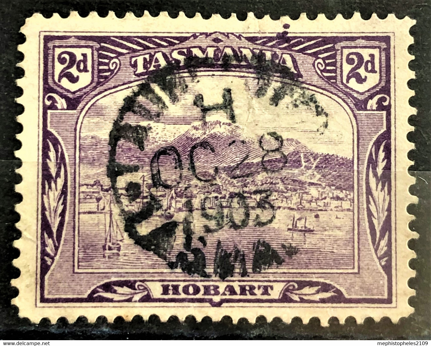 TASMANIA 1902/03 - Canceled - Sc# 97 - 2d - Gebraucht