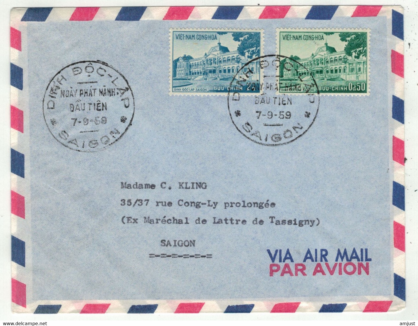 Viêt-Nam // Vietnam // Lettre Pour Saigon Le 7.09.1959 - Vietnam