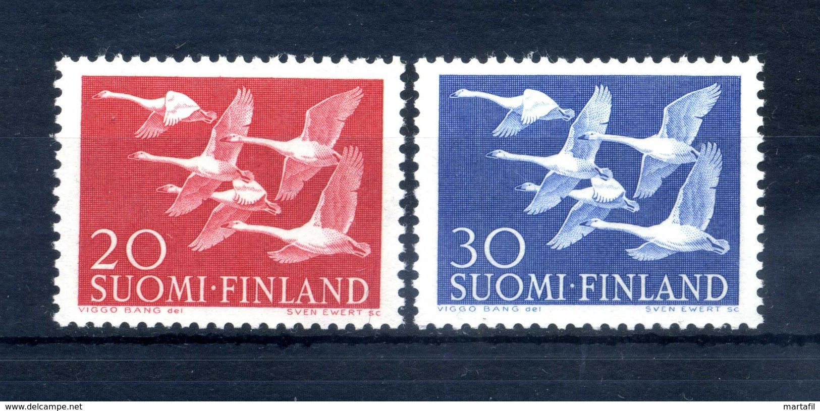 1956 FINLANDIA SET MNH ** 445/446 - Unused Stamps