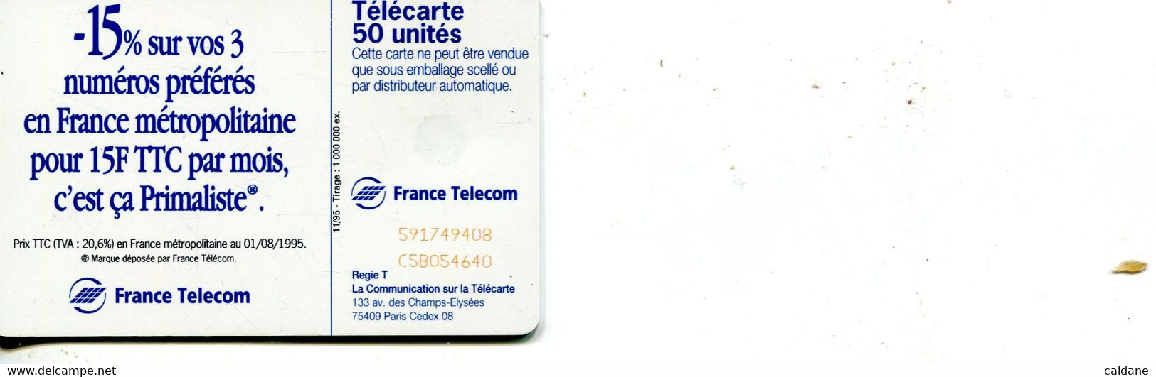 TELECARTE  France Telecom   50  UNITES.  1.000.000 EX. - Operatori Telecom