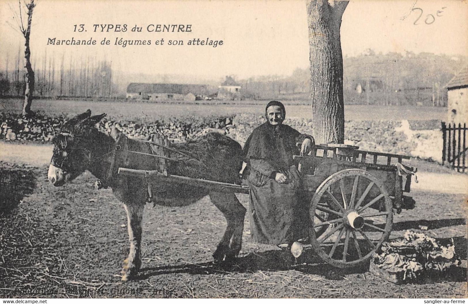 CPA 19 TYPES DU CENTRE MARCHANDE DE LEGUMES ET SON ATTELAGE - Altri & Non Classificati