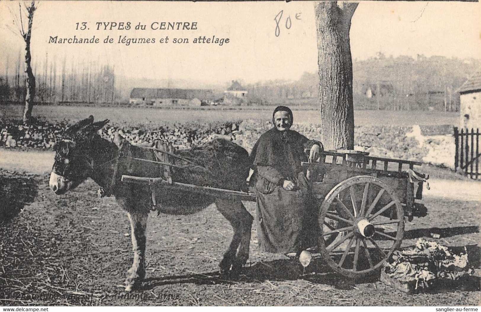 CPA 19 TYPES DU CENTRE MARCHANDE DE LEGUMES ET SON ATTELAGE - Other & Unclassified