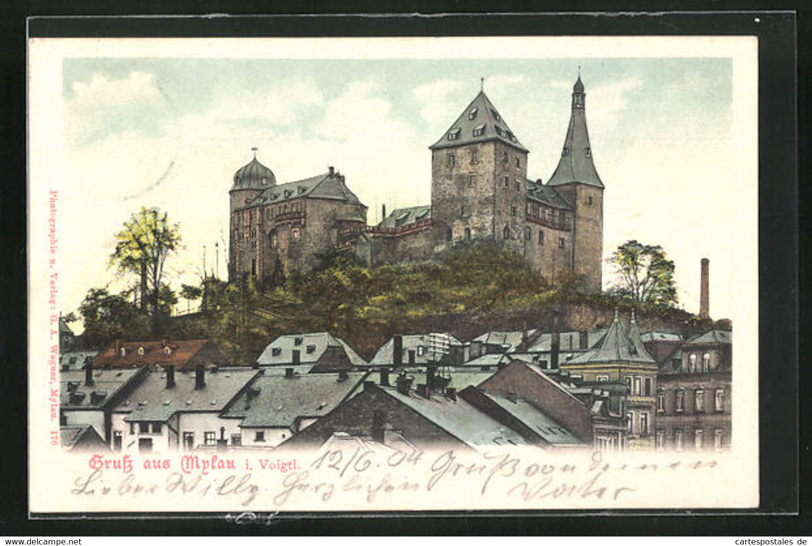 AK Mylau I. Voigtl., Blick Auf Das Schloss - Mylau