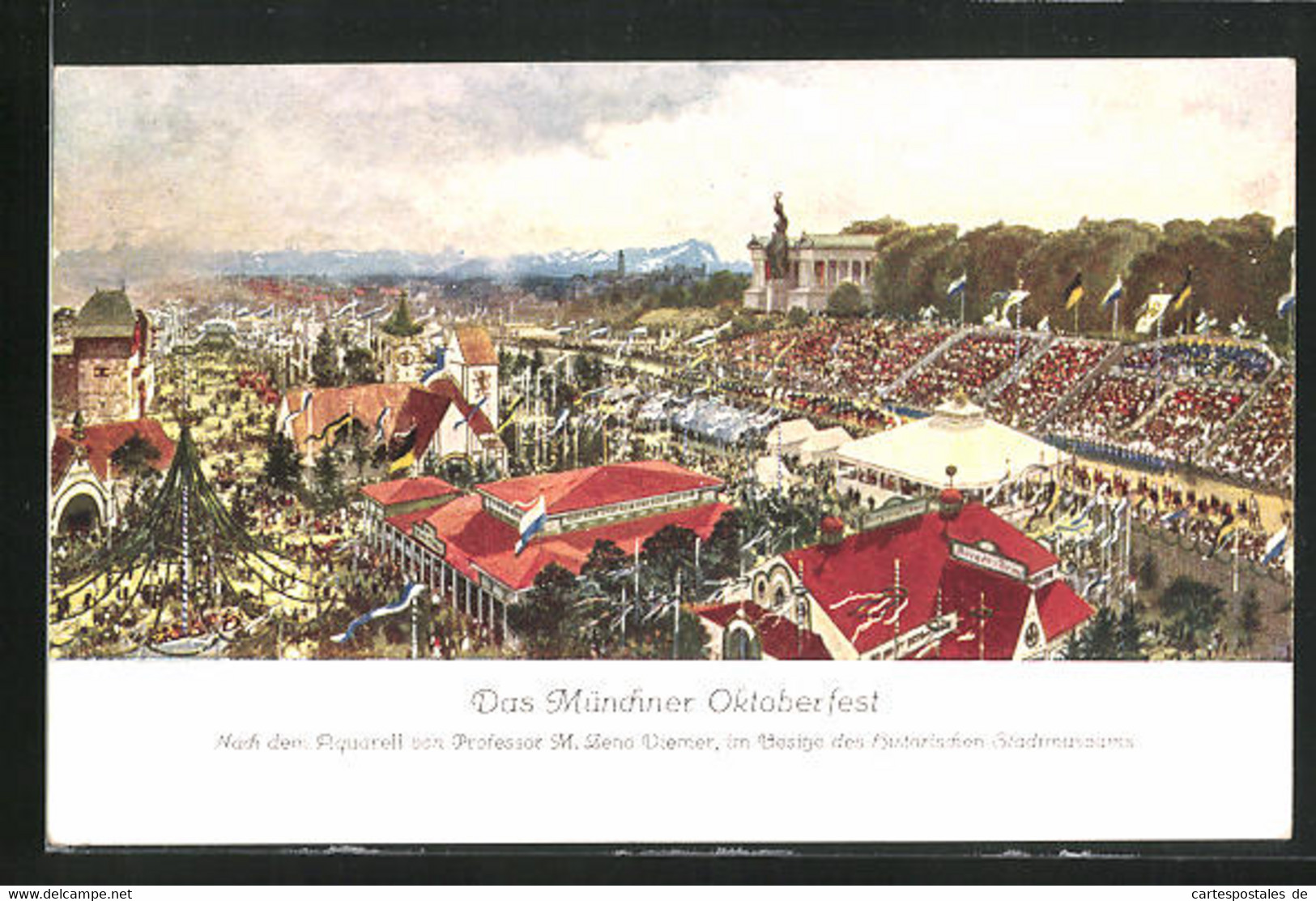 Künstler-AK Zeno Diemer: München, Oktoberfest Mit Blick Auf Bavaria Und Ruhmeshalle - Diemer, Zeno