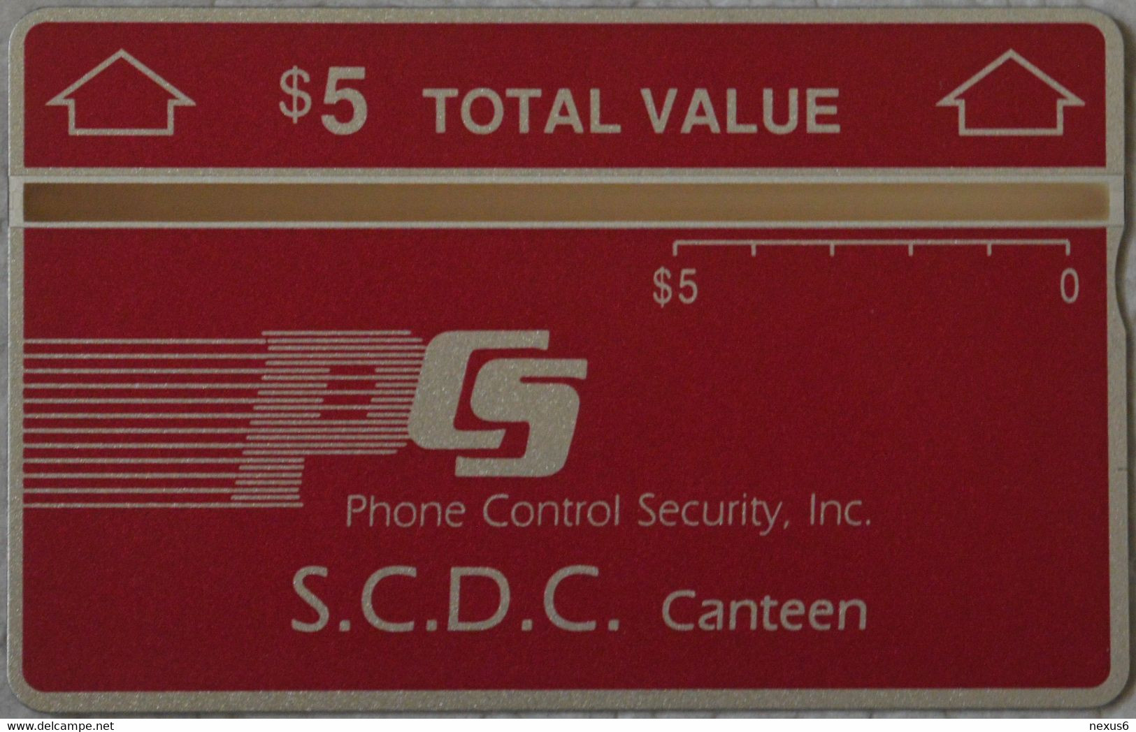 USA (PCS) - L&G - Manning Prison Red S.C.D.C., Cn. 902A - 02.1989, 5$, 20.000ex, Mint - [1] Tarjetas Holográficas (Landis & Gyr)