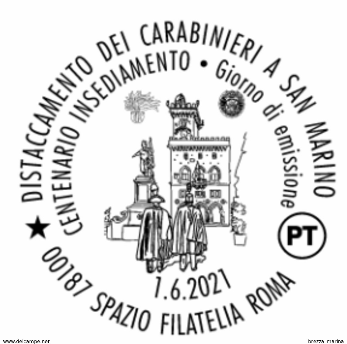 Nuovo - MNH - ITALIA - 2021 - 100 Anni Del Distaccamento Dei Carabinieri A San Marino - B - 2021-...: Nieuw/plakker