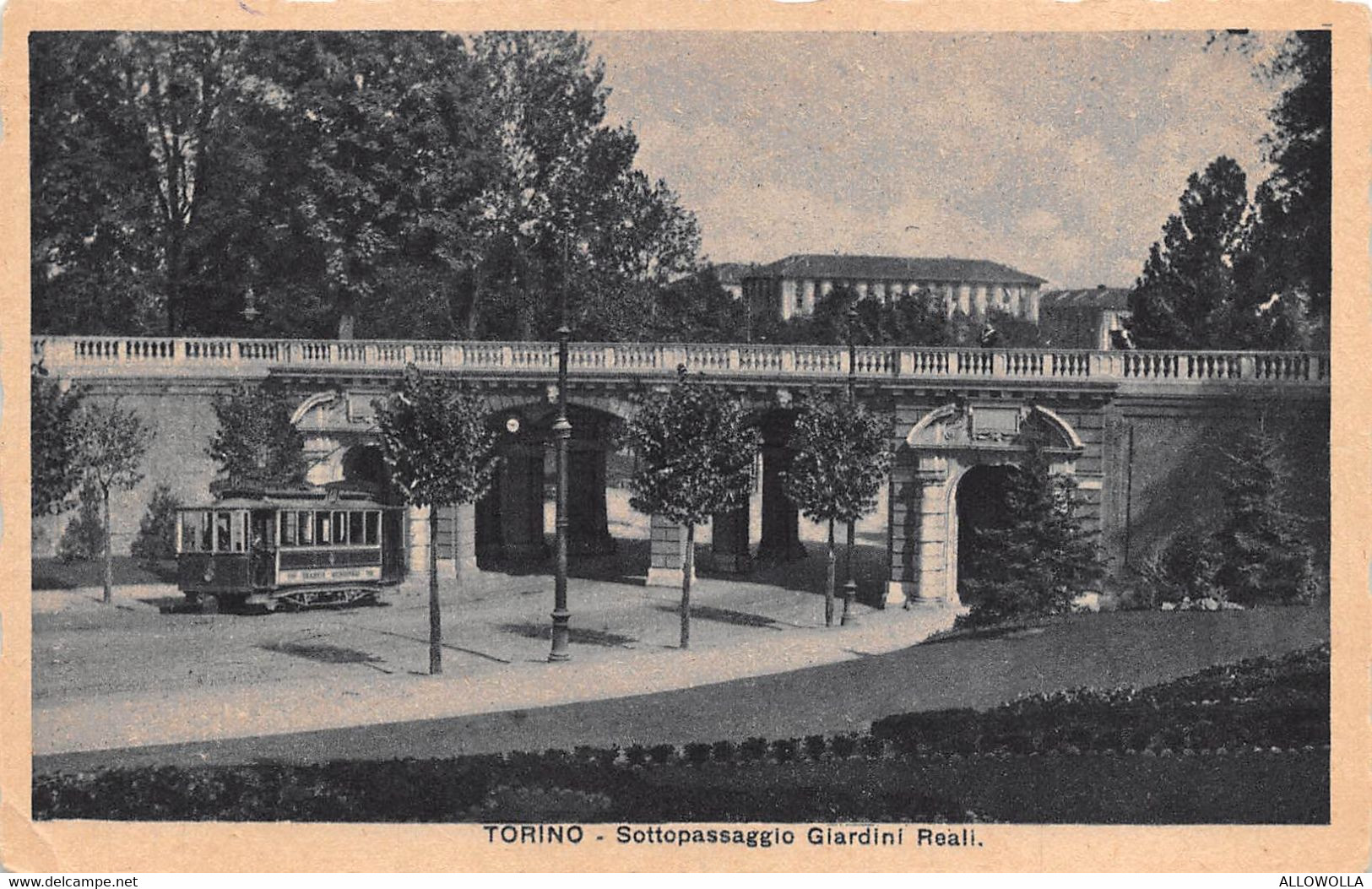 12592 " TORINO-SOTTOPASSAGGIO GIARDINI REALI " TRAMWAY-VERA FOTO- CART.NON SPED. - Parks & Gardens