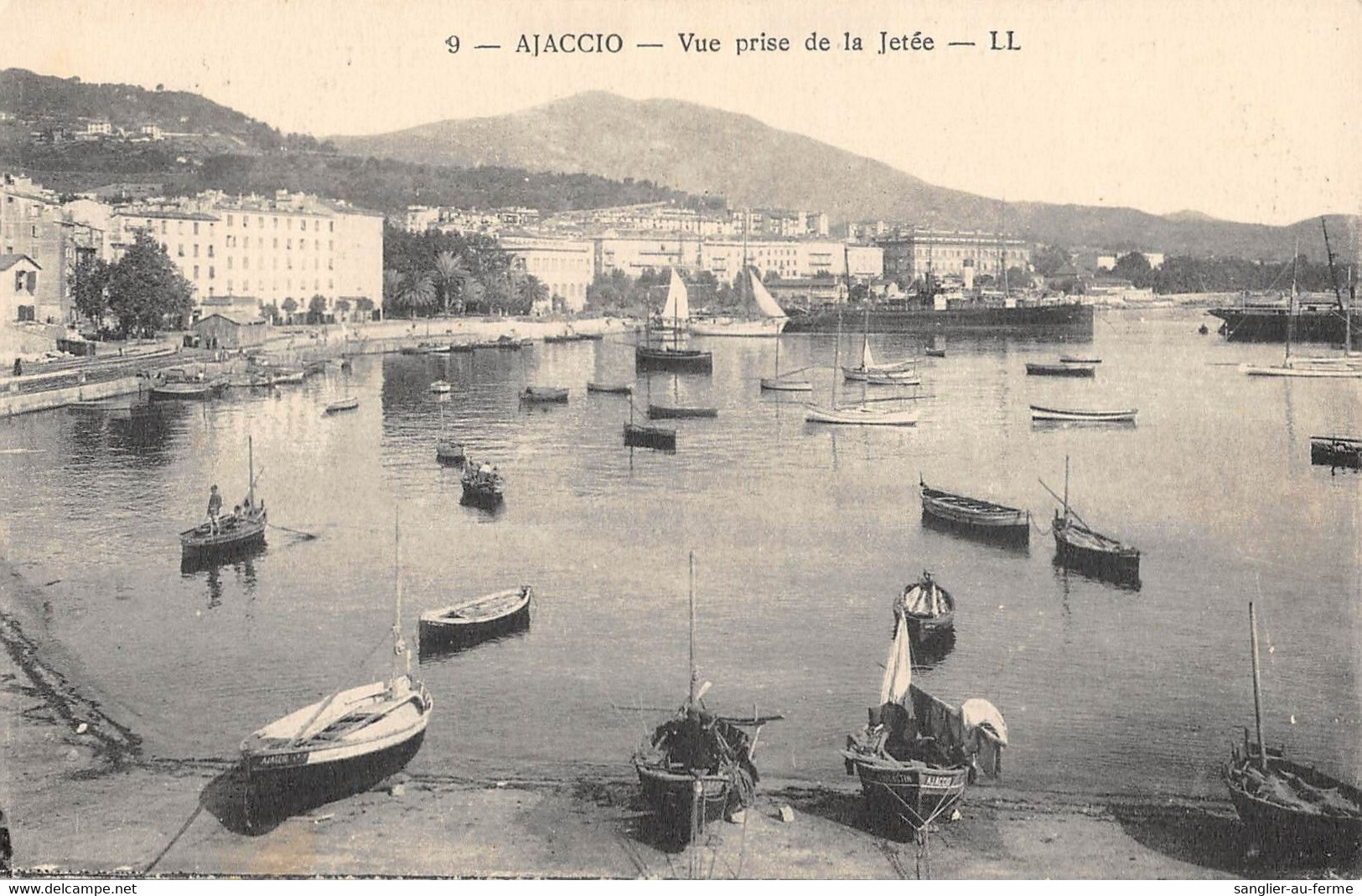 CPA 20 CORSE AJACCIO VUE PRISE DE LA JETEE - Ajaccio