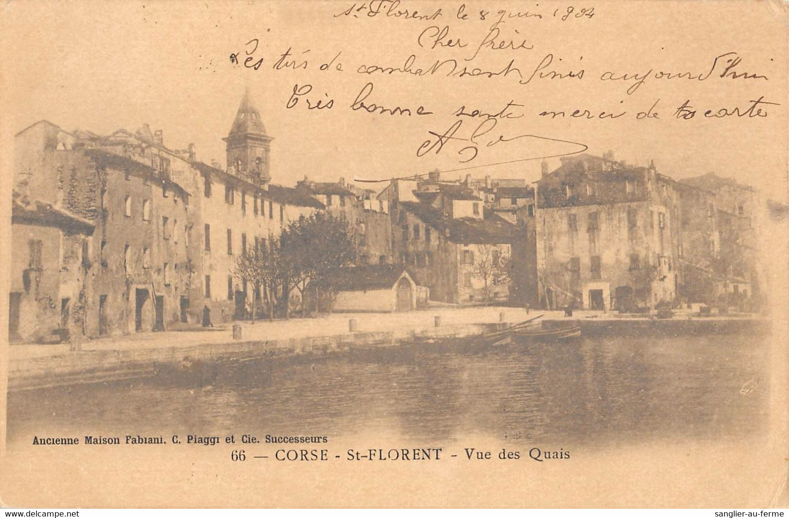 CPA 20 CORSE SAINT FLORENT VUE DES QUAIS - Autres & Non Classés