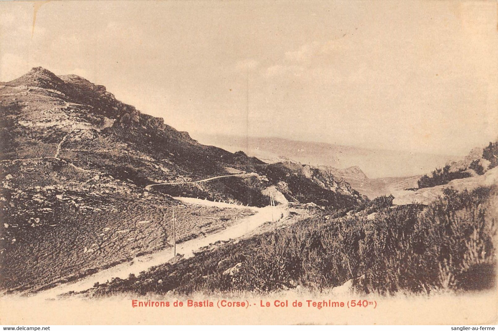 CPA 20 CORSE ENVIRONS DE BASTIA LE COL DE TEGHIME - Autres & Non Classés