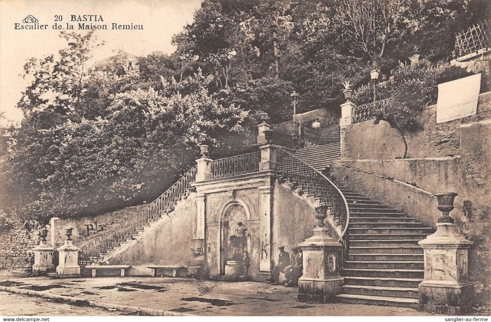 CPA 20 CORSE BASTIA ESCALIER DE LA MAISON ROMIEU - Bastia