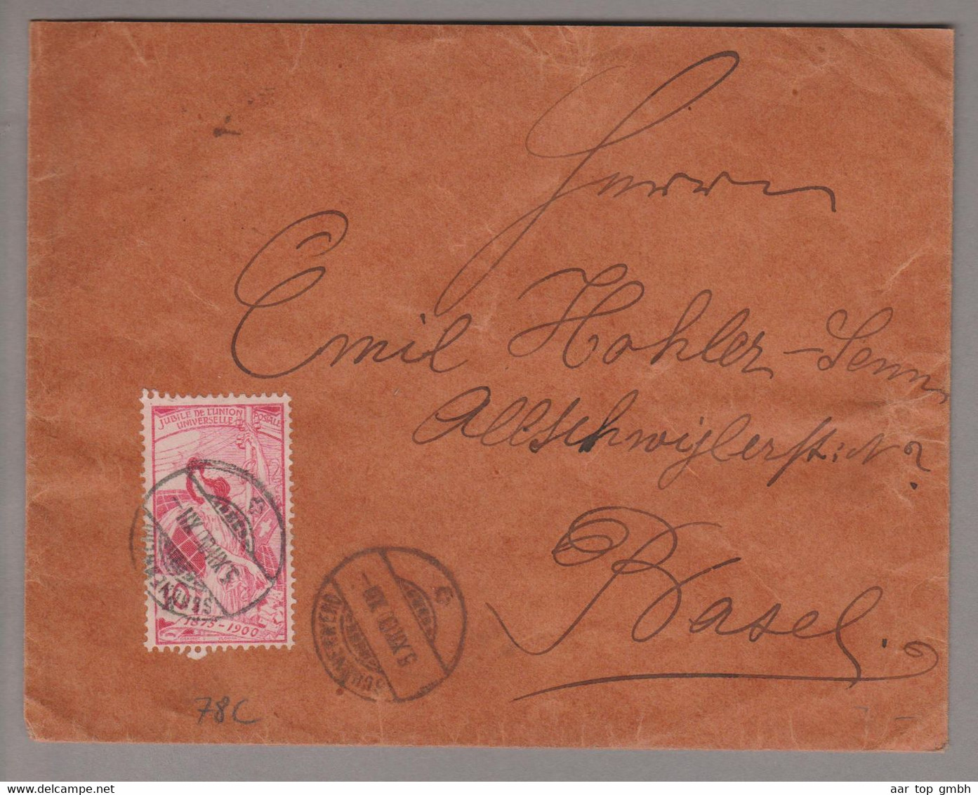 CH UPU 1900-12-05 Schönenwerd Brief Nach Basel Mit 10Rp. UPU Nachgraviert Zu#78C - Covers & Documents