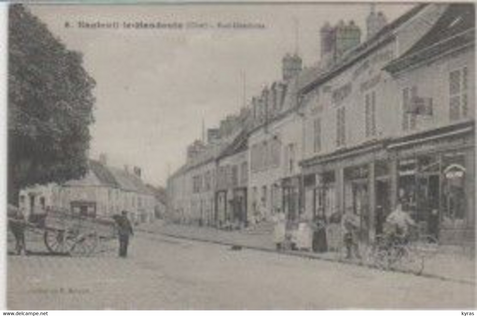 (60) NANTEUIL-LE-HAUDOUIN . Rue Gambetta (Ets Pinçon : Vins, Eaux De Vie, Couleurs /Cycles ALCYON / Pneus Holber) - Nanteuil-le-Haudouin