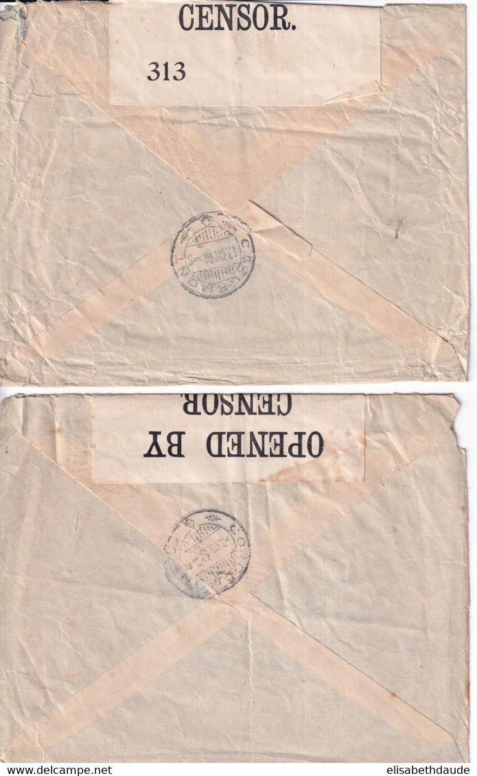 GB / PERFIN - 1916 - LOT De 4 ENVELOPPES CENSUREES Avec PERFORE (DORMEUIL) De LONDON => CORGEMONT (SUISSE) - Perforés