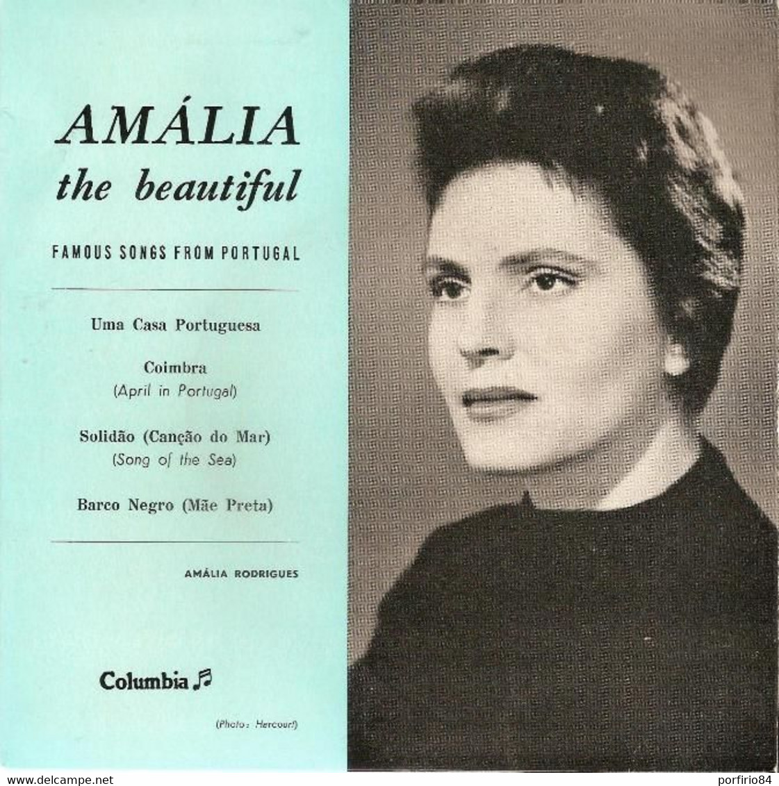 AMALIA RODRIGUES RARO EP 7' 1954 UMA CASA PORTUGUESA / COIMBRA 4 BRANI - Country & Folk