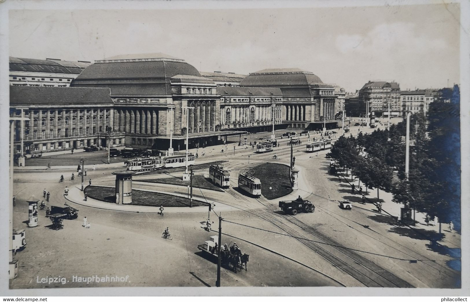 Leipzig // Hauptbahnhof (Tram - Strassenbahn - Railway) 1936 - Leipzig