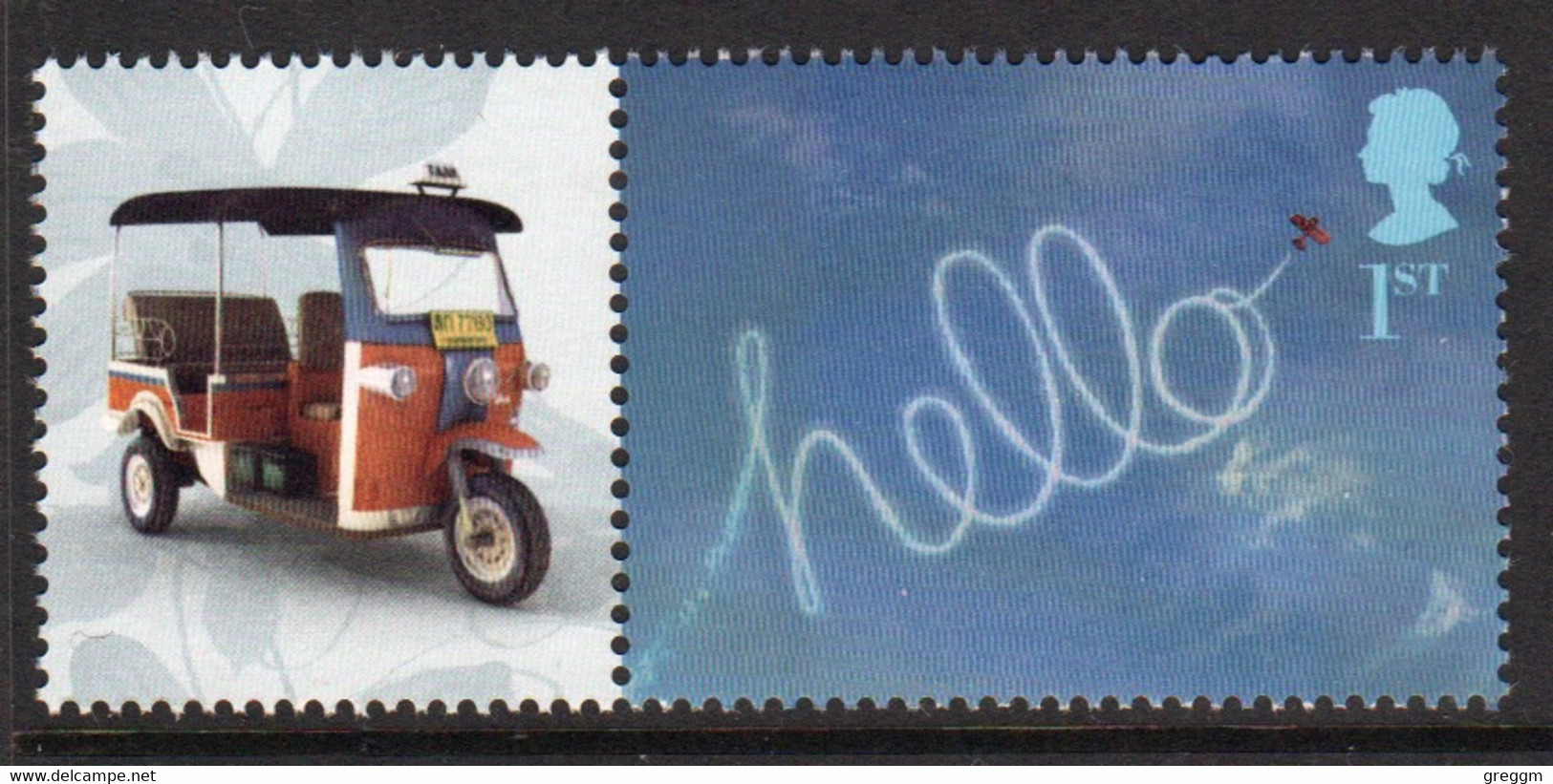 Great Britain 2009 Single 1st Smiler Sheet Commemorative Stamp With Labels From The Greetings Set In Unmounted Mint. - Smilers Sheets