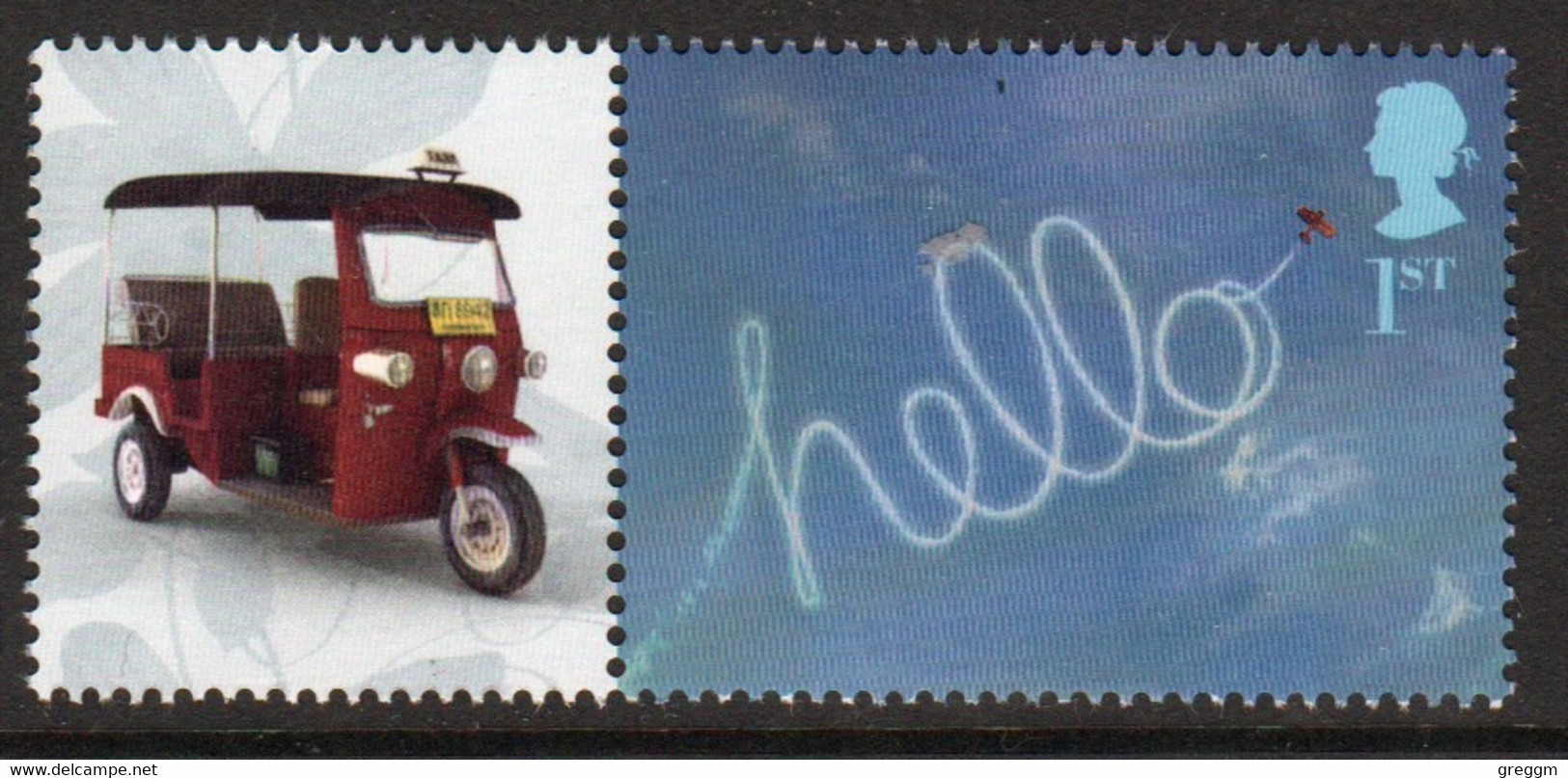 Great Britain 2009 Single 1st Smiler Sheet Commemorative Stamp With Labels From The Greetings Set In Unmounted Mint. - Francobolli Personalizzati