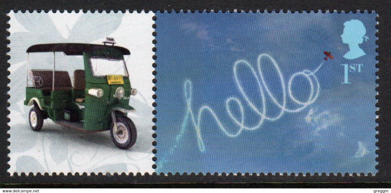 Great Britain 2009 Single 1st Smiler Sheet Commemorative Stamp With Labels From The Greetings Set In Unmounted Mint. - Smilers Sheets