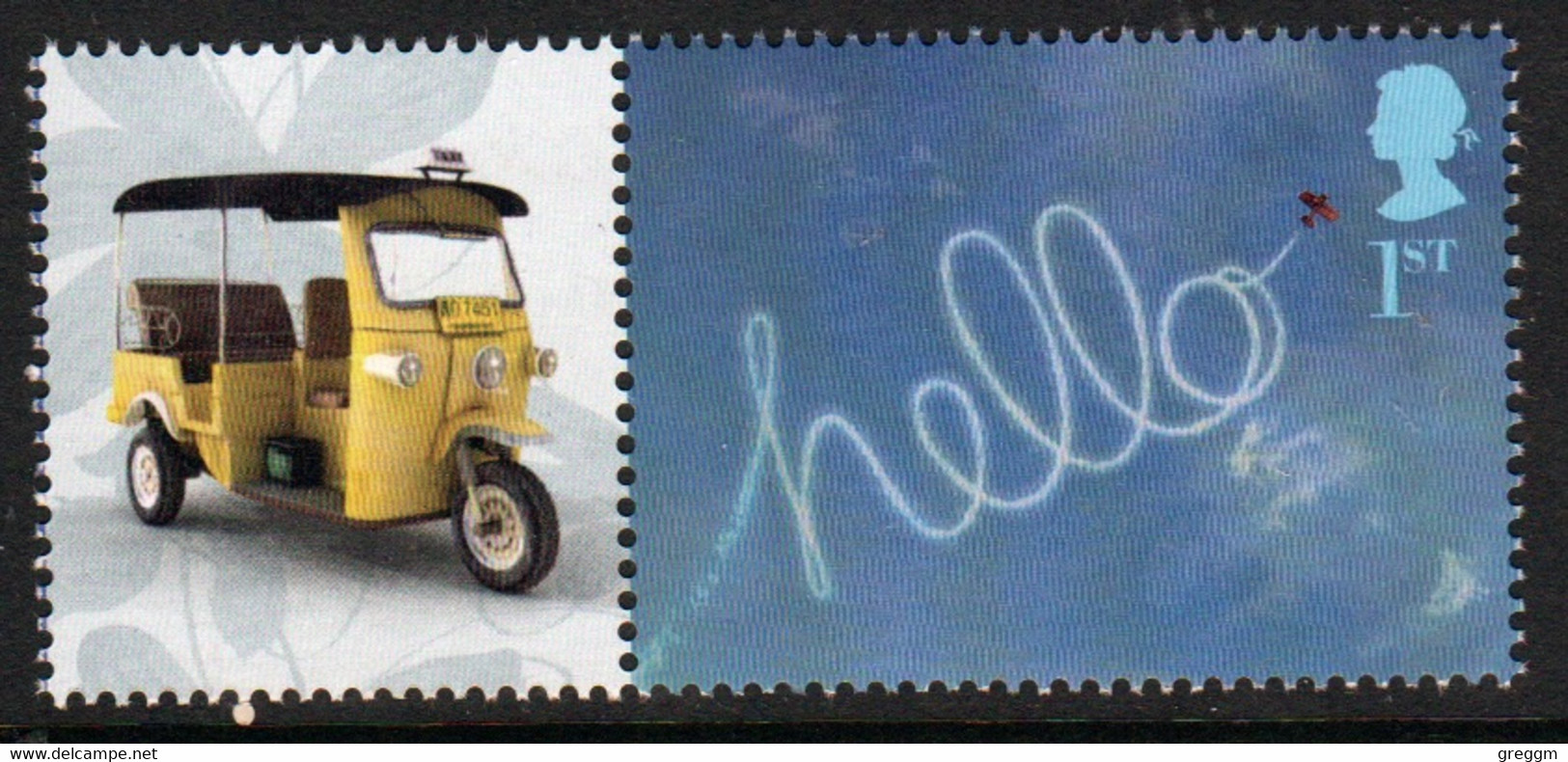 Great Britain 2009 Single 1st Smiler Sheet Commemorative Stamp With Labels From The Greetings Set In Unmounted Mint. - Smilers Sheets