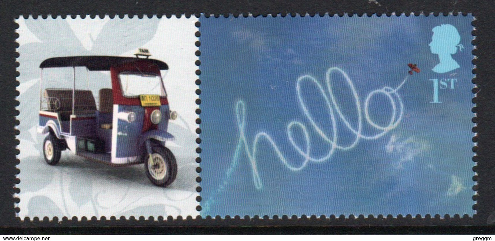 Great Britain 2009 Single 1st Smiler Sheet Commemorative Stamp With Labels From The Greetings Set In Unmounted Mint. - Francobolli Personalizzati