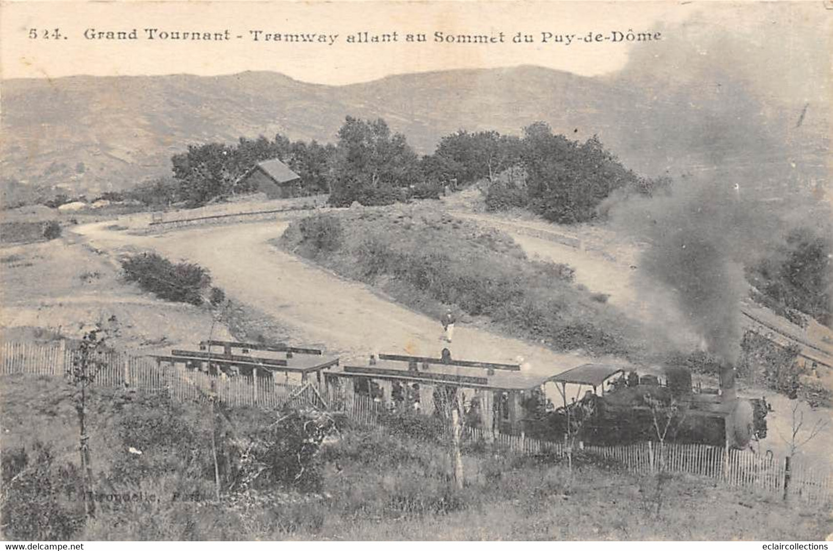 Puy De Dôme        63       Tramway   Allant Au Sommet Grand Tournant    N°524   (voir Scan) - Other & Unclassified