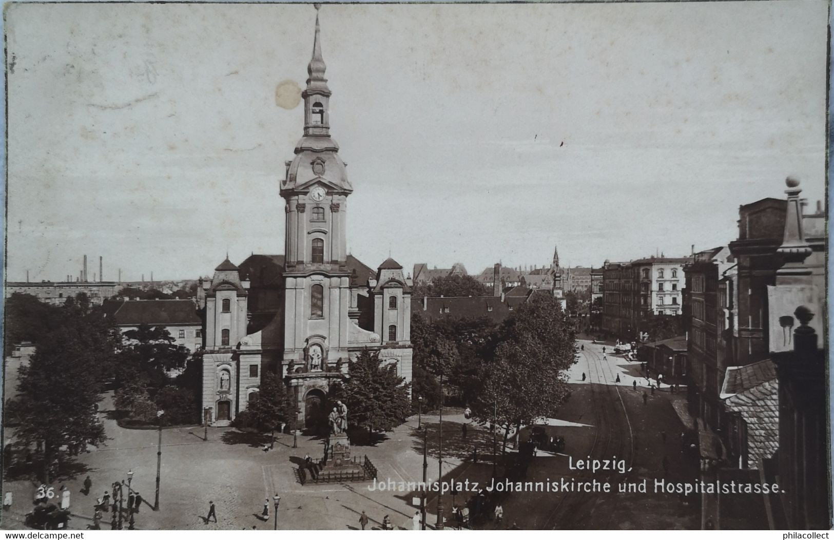 Leipzig // Johannisplatz - Johanniskirche Und Hospitalstrasse 1928 - Leipzig
