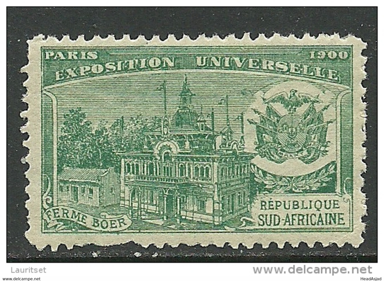 France 1900 EXPOSITION UNIVERSELLE Paris Pavillion Suid-Afria South-Africa MNH - 1900 – Paris (France)