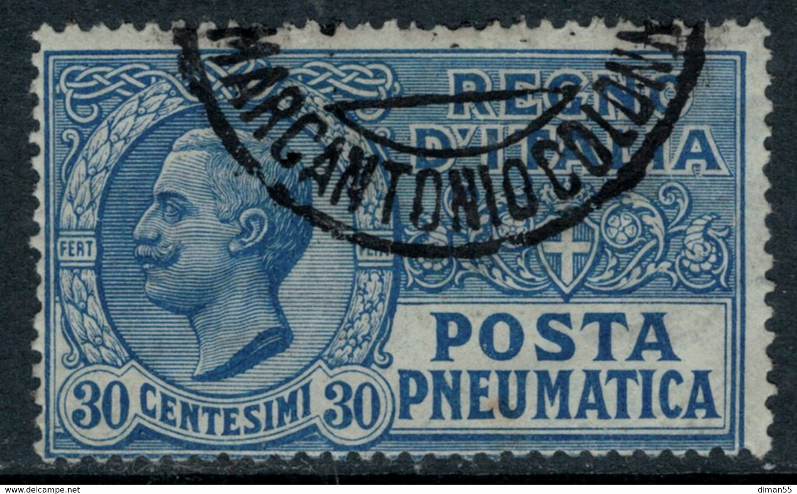 ITALIA - Posta Pneumatica Serie "Leoni"  Sassone N. 3 - Cat. 500 Euro - Usato Used Luxus Gestempelt - Poste Pneumatique