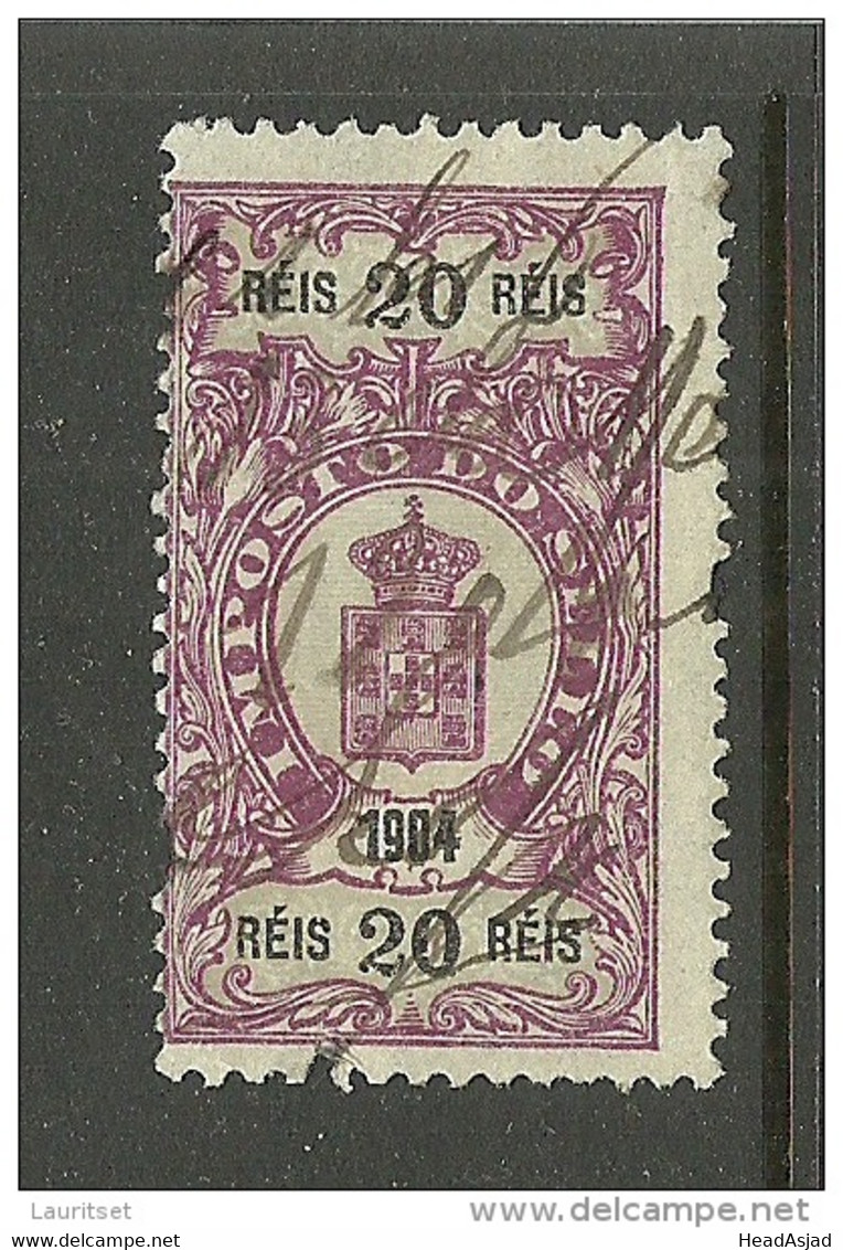 PORTUGAL 1904 Fiscal Revenue Stamp O - Usati