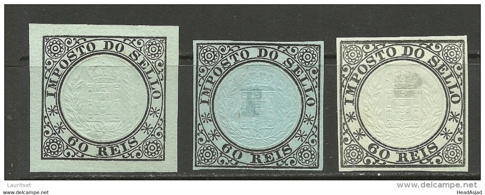 PORTUGAL Old Fiscal Revenue Stamps Imposto Do Sello 60 Reis - Oblitérés