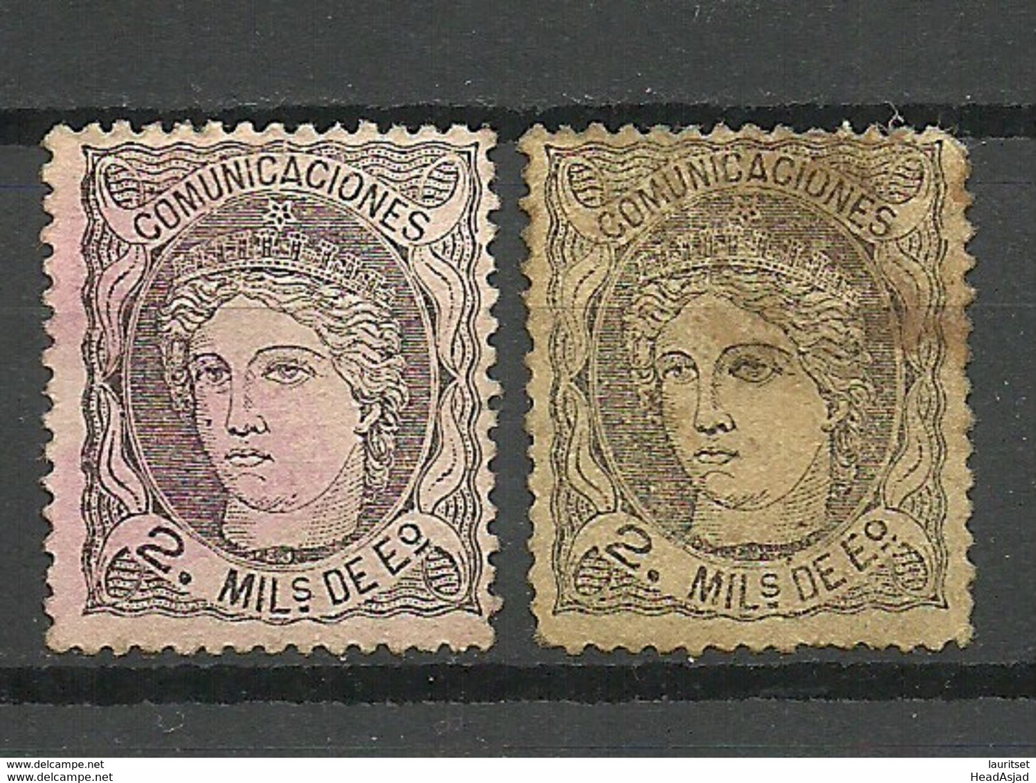 SPAIN Spanien Espana 1870 Michel 97 Both Colors O - Usados