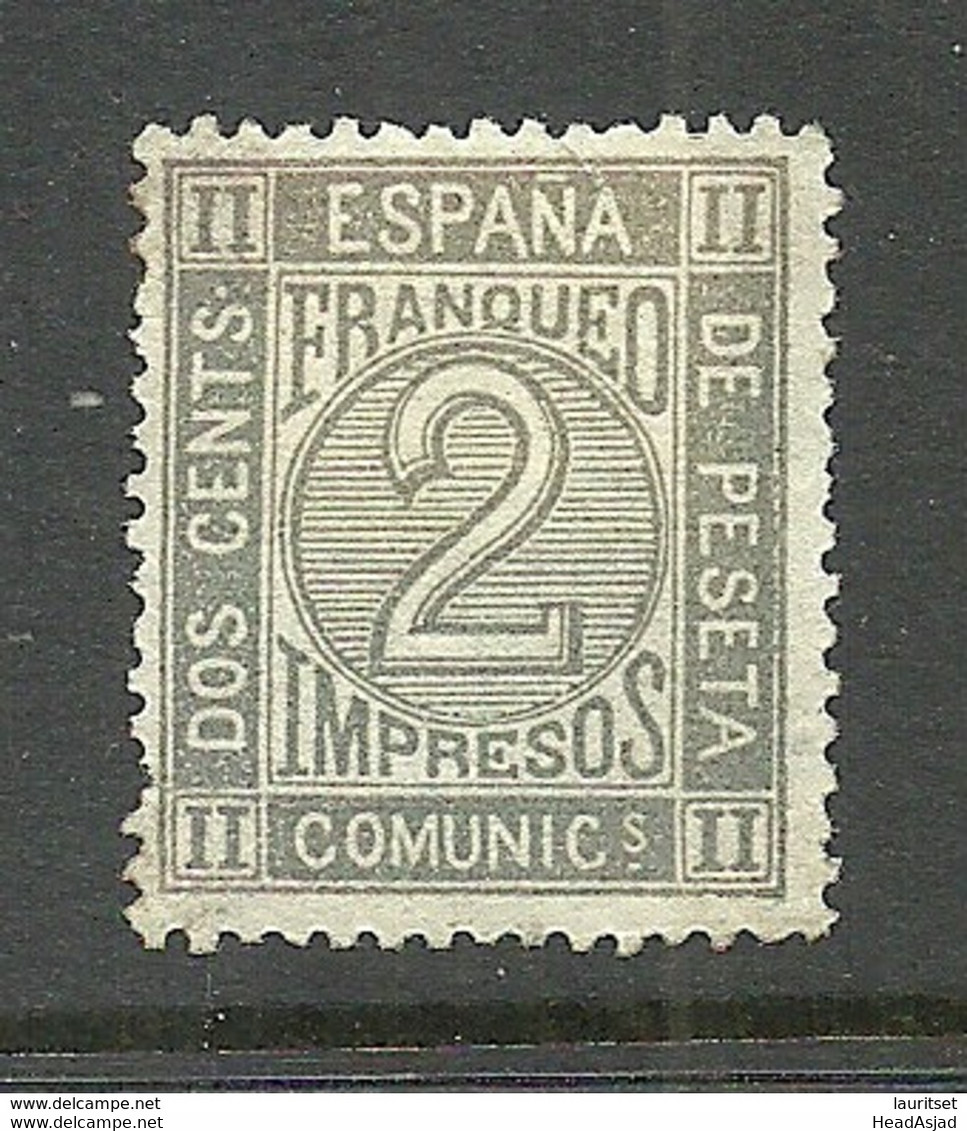 SPAIN Espana 1872 Newspaper Stamp Michel 110 (*) Mint No Gum - Nuevos